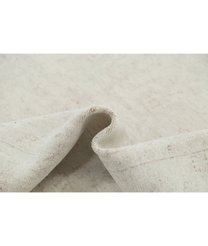 Ivory Afghan Serenity Rug 8' 0" x 9' 10" Hand-Knotted | No. AT72713