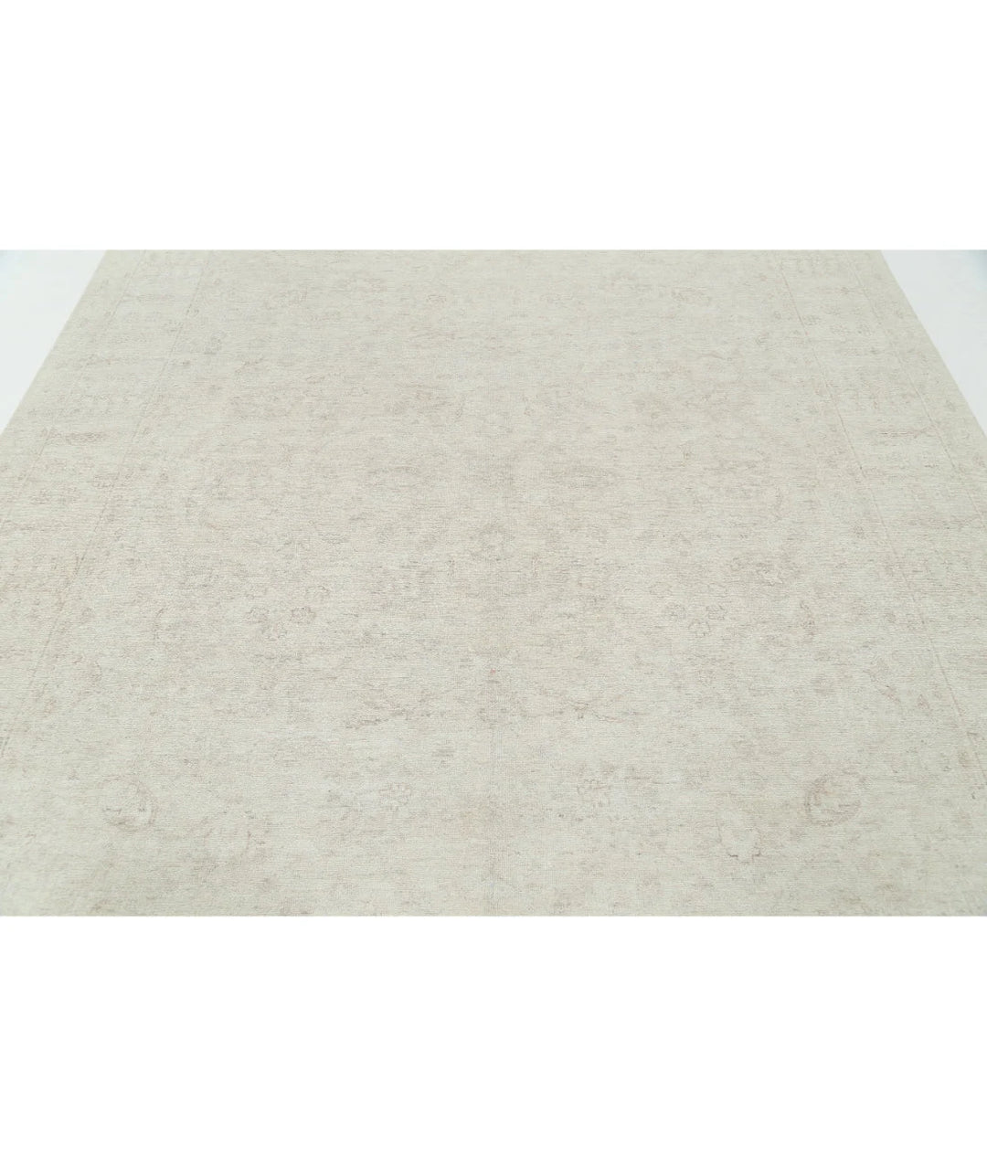 Ivory Afghan Serenity Rug 8' 0" x 9' 10" Hand-Knotted | No. AT72713