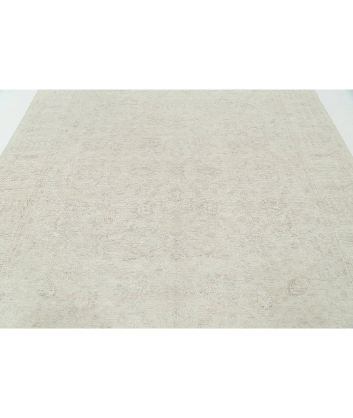 Ivory Afghan Serenity Rug 8' 0" x 9' 10" Hand-Knotted | No. AT72713