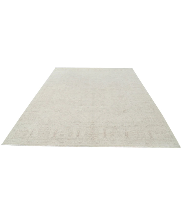 Ivory Afghan Serenity Rug 8' 0" x 9' 10" Hand-Knotted | No. AT72713