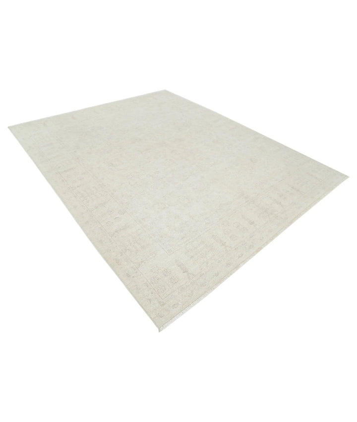 Ivory Afghan Serenity Rug 8' 0" x 9' 10" Hand-Knotted | No. AT72713