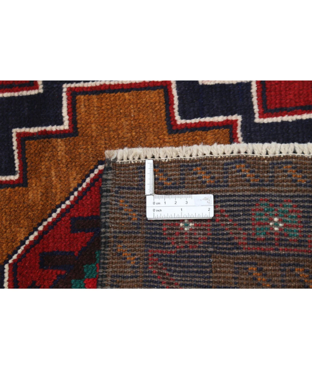 Red Afghan Baluchi Rug 2' 8" x 5' 0" Hand-Knotted | No. AT72735