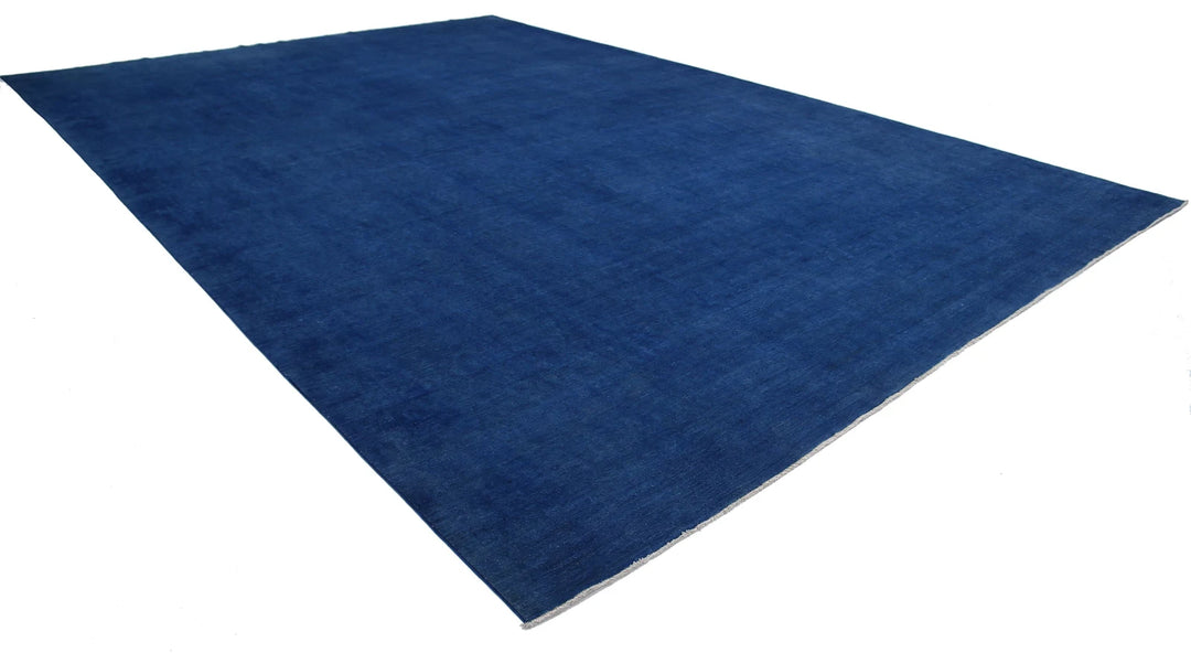Blue Afghan Overdye Rug 14' 1" x 20' 6" Hand-Knotted | No. AT72764