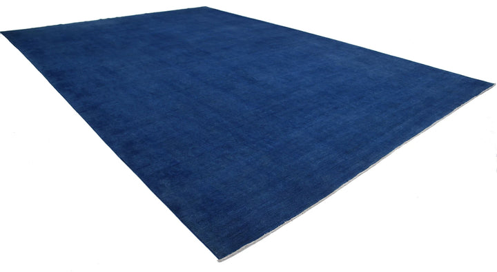 Blue Afghan Overdye Rug 14' 1" x 20' 6" Hand-Knotted | No. AT72764