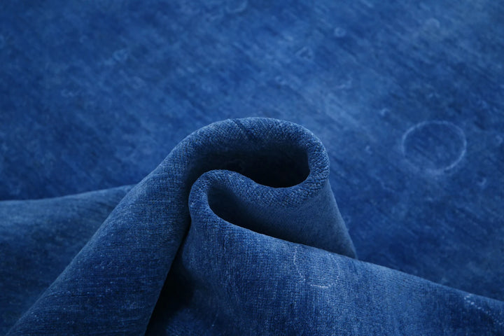 Blue Afghan Overdye Rug 14' 1" x 20' 6" Hand-Knotted | No. AT72764