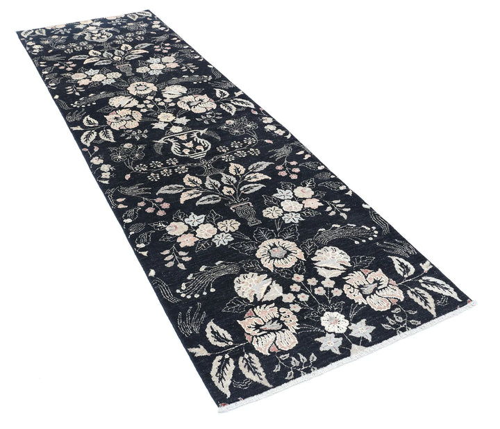 Afghan Tabriz Rug 2' 11" x 9' 3" Hand-Knotted | No. AT72897