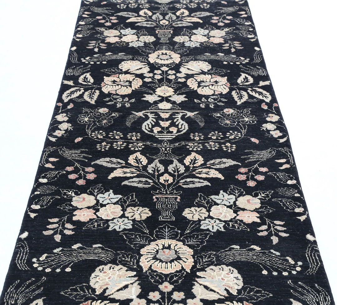 Afghan Tabriz Rug 2' 11" x 9' 3" Hand-Knotted | No. AT72897
