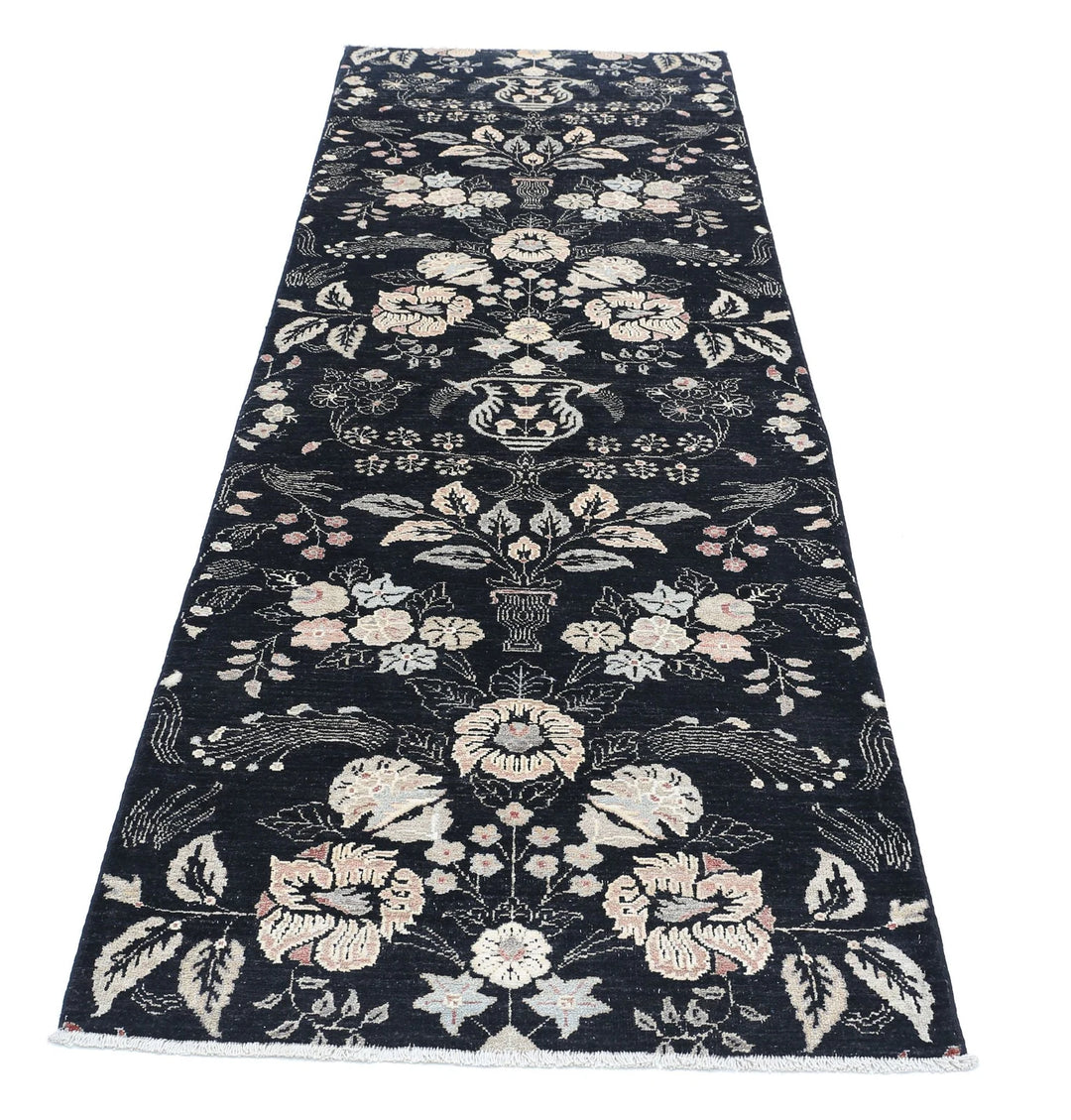 Afghan Tabriz Rug 2' 11" x 9' 3" Hand-Knotted | No. AT72897