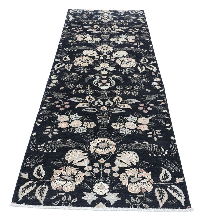 Afghan Tabriz Rug 2' 11" x 9' 3" Hand-Knotted | No. AT72897