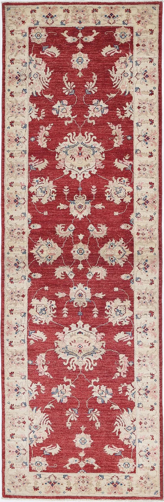 Afghan Ziegler Rug 2' 8" x 8' 5" Hand-Knotted | No. AT72916