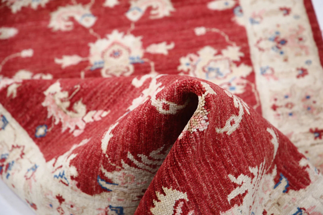 Afghan Ziegler Rug 2' 8" x 8' 5" Hand-Knotted | No. AT72916