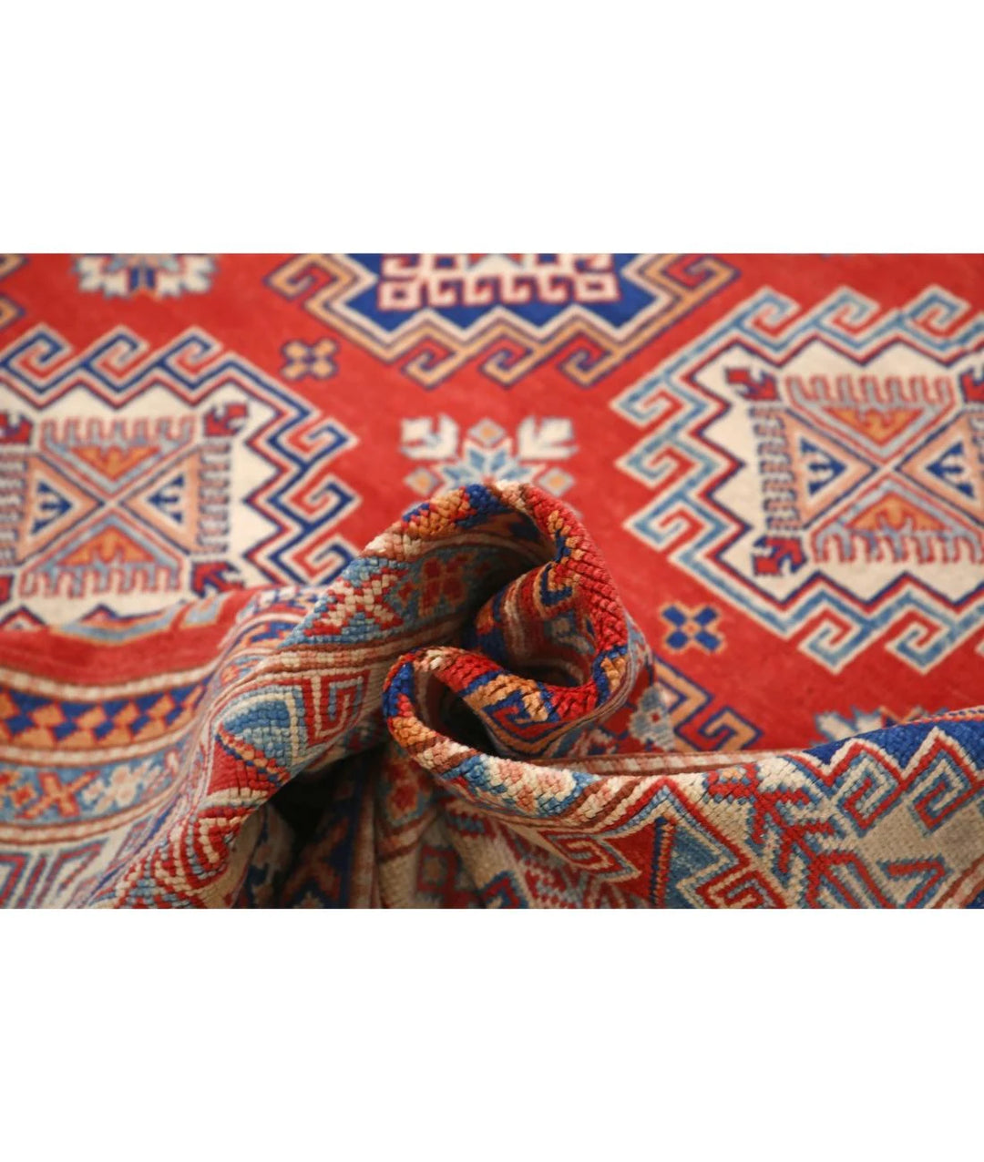 Afghan Kazak Rug 8' 2" x 11' 3" Hand-Knotted | No. AT73039