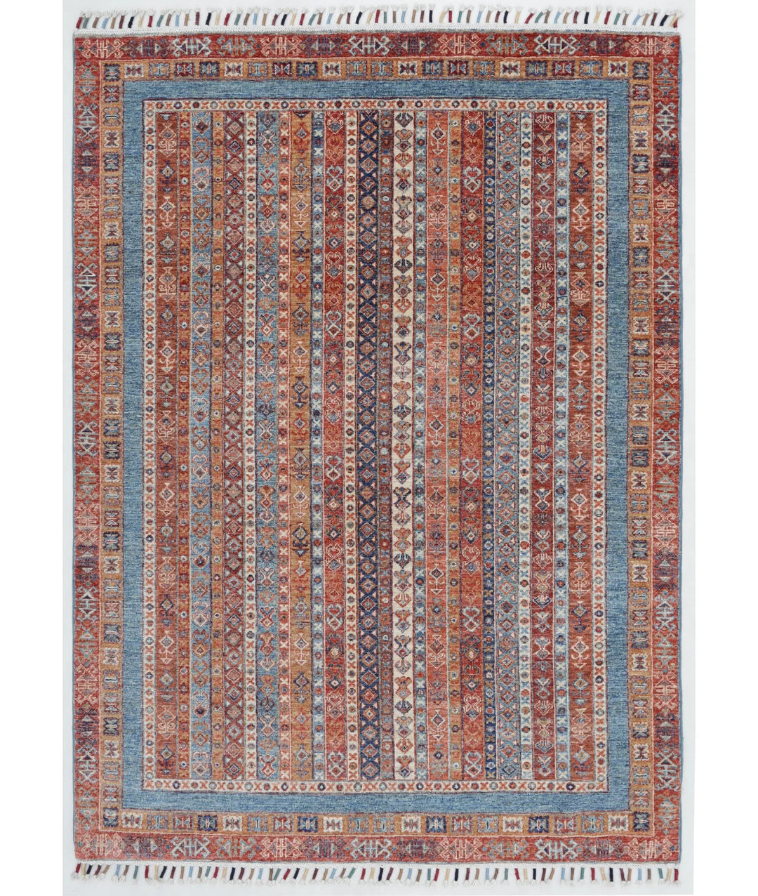 Afghan Shaal Rug 4' 9" x 6' 8" Hand-Knotted | No. AT73067