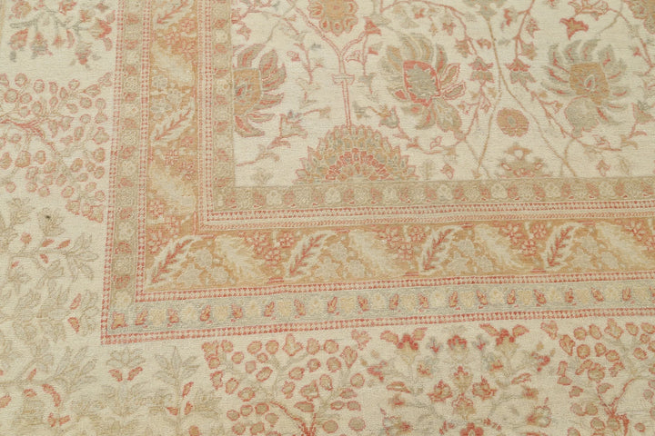 Turkish Samsun Tabriz Rug 10' 10" x 15' 2" Hand-Knotted | No. AT73173