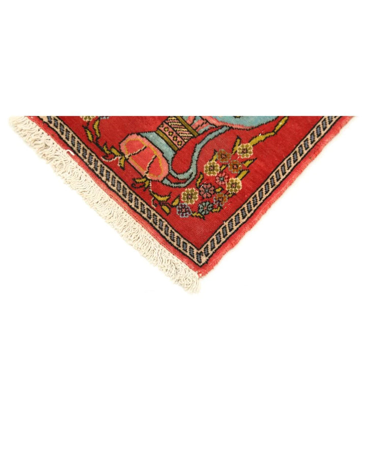 Persian Qum Rug 1' 0" x 1' 2" Hand-Knotted | No. AT73222