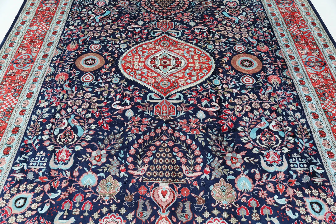 Chinese Floral Rug 8' 0" x 9' 11" Hand-Knotted | No. AT73245