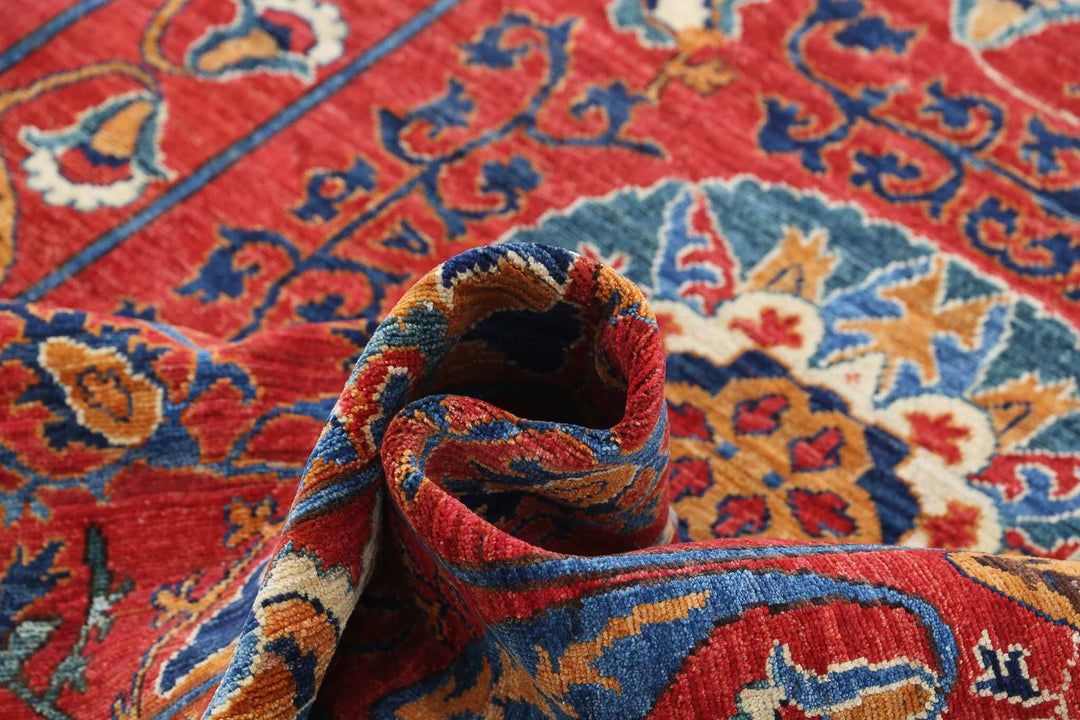 Afghan Nomadic Caucasian Humna Rug 3' 11" x 6' 3" Hand-Knotted | No. AT73354