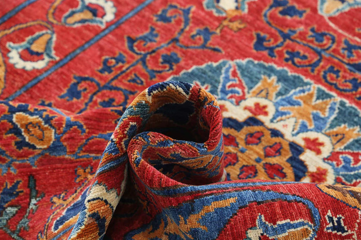 Afghan Nomadic Caucasian Humna Rug 3' 11" x 6' 3" Hand-Knotted | No. AT73354