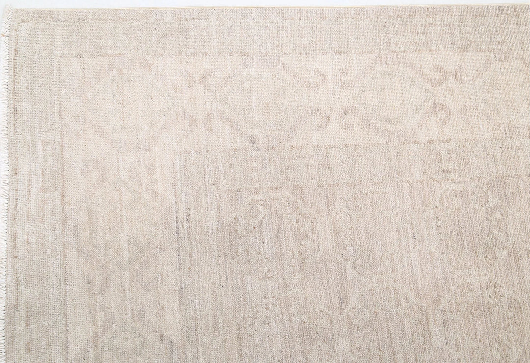 Ivory Afghan Khotan Rug 8' 4" x 11' 4" Hand-Knotted | No. AT73372