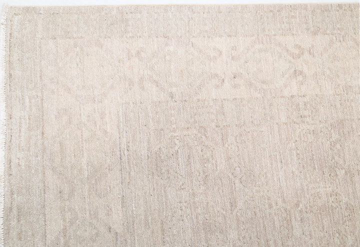 Ivory Afghan Khotan Rug 8' 4" x 11' 4" Hand-Knotted | No. AT73372