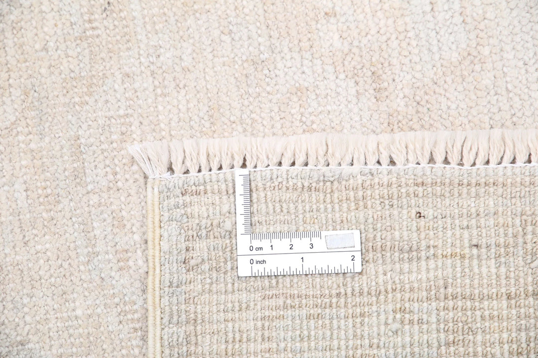Ivory Afghan Khotan Rug 8' 4" x 11' 4" Hand-Knotted | No. AT73372