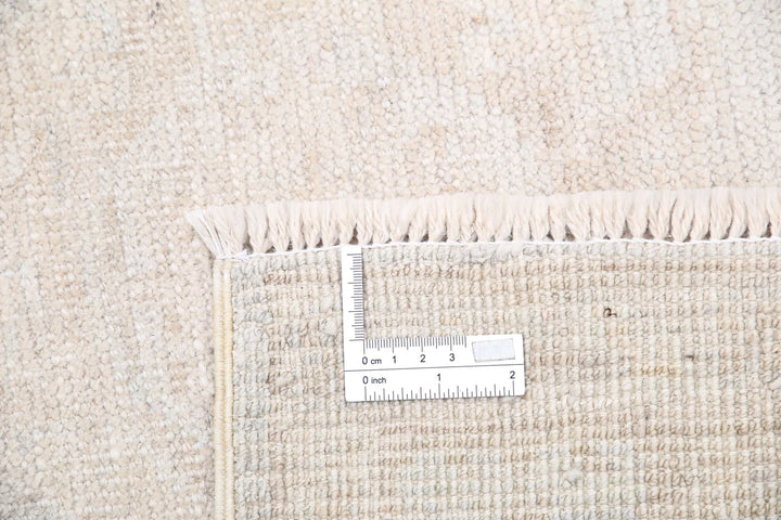 Ivory Afghan Khotan Rug 8' 4" x 11' 4" Hand-Knotted | No. AT73372