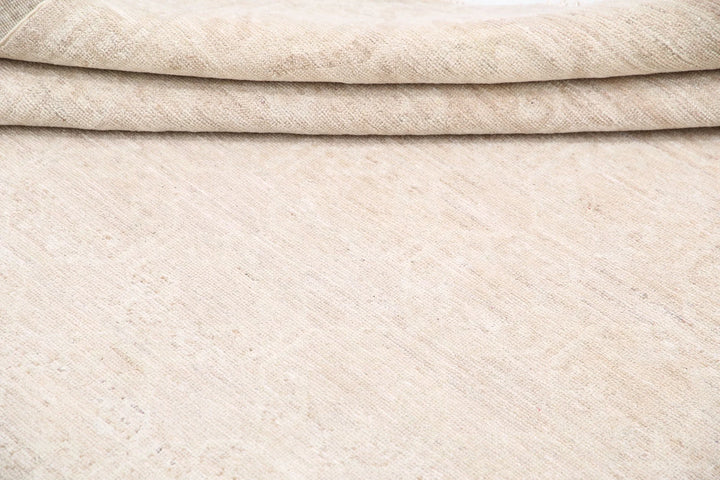 Ivory Afghan Khotan Rug 8' 4" x 11' 4" Hand-Knotted | No. AT73372
