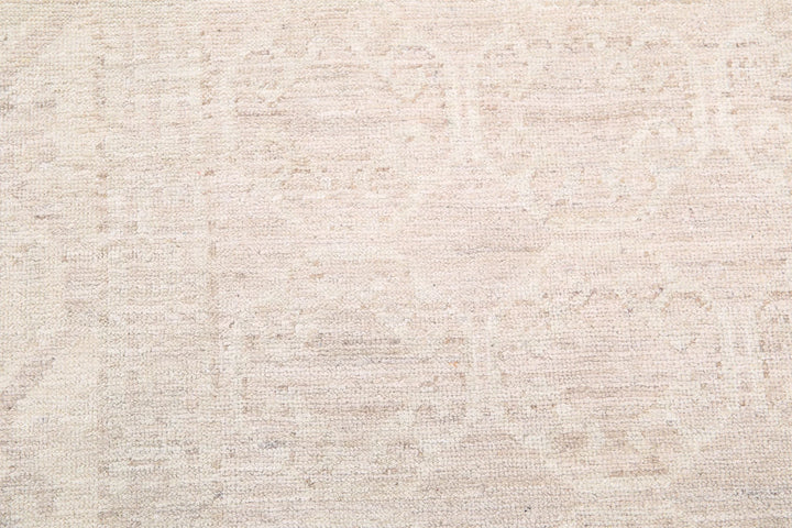 Ivory Afghan Khotan Rug 8' 4" x 11' 4" Hand-Knotted | No. AT73372