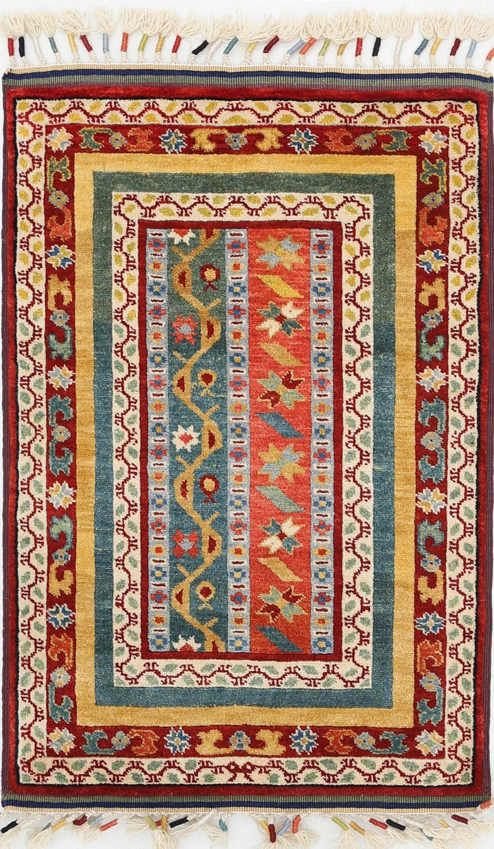Afghan Shaal Rug 2' 0" x 3' 2" Hand-Knotted | No. AT73666