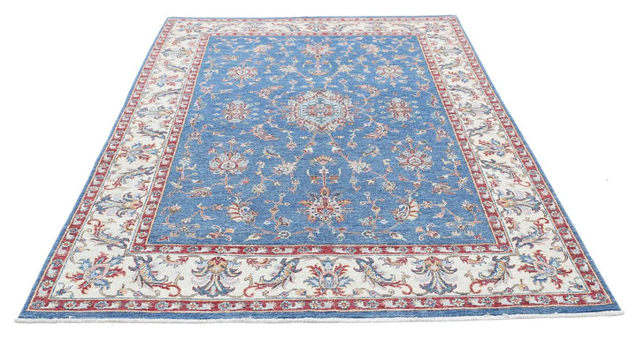Afghan Ziegler Farhan Rug 5' 8" x 7' 11" Hand-Knotted | No. AT73673