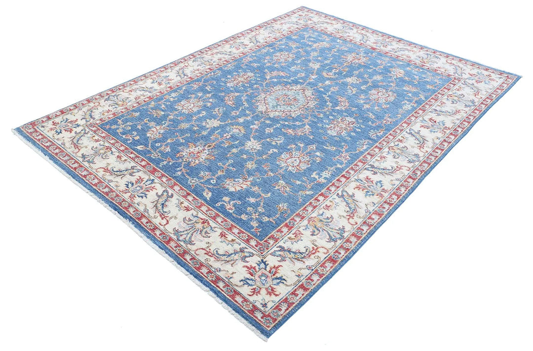 Afghan Ziegler Farhan Rug 5' 8" x 7' 11" Hand-Knotted | No. AT73673