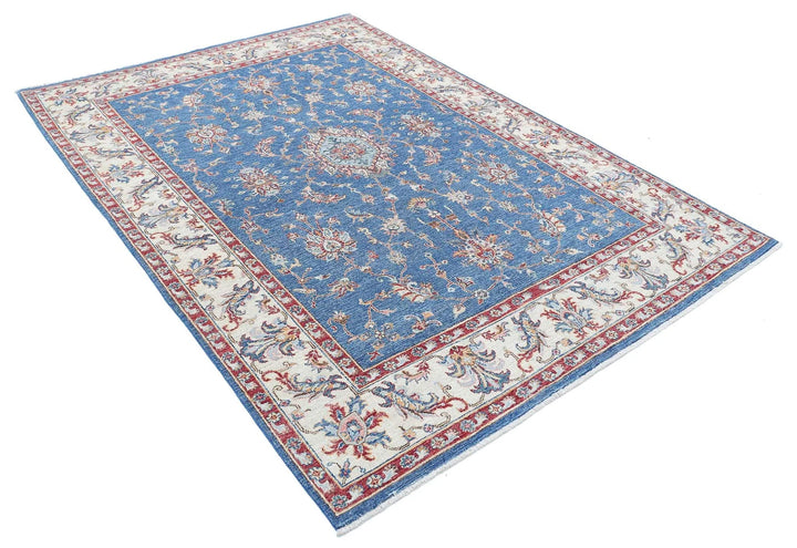 Afghan Ziegler Farhan Rug 5' 8" x 7' 11" Hand-Knotted | No. AT73673