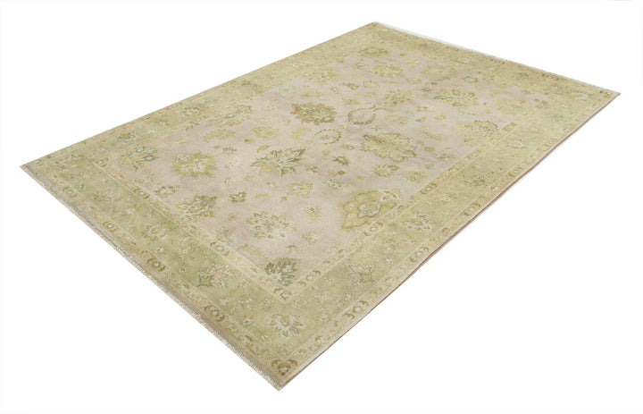 Indian Ziegler Rug 5'5" x 7'11" Hand-Knotted | No. AT73679