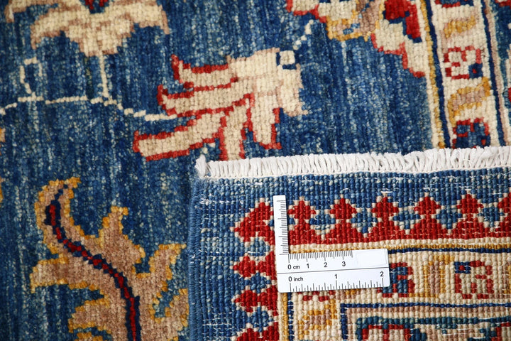 Blue Afghan Ziegler Rug 5' 8" x 7' 9" Hand-Knotted | No. AT73717