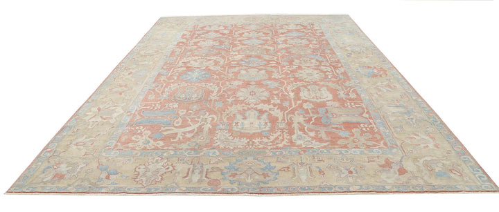 Turkish Sultanabad Rug 10' 5" x 14' 8" Hand-Knotted | No. AT73763
