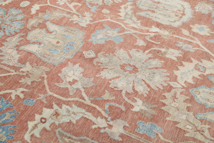 Turkish Sultanabad Rug 10' 5" x 14' 8" Hand-Knotted | No. AT73763