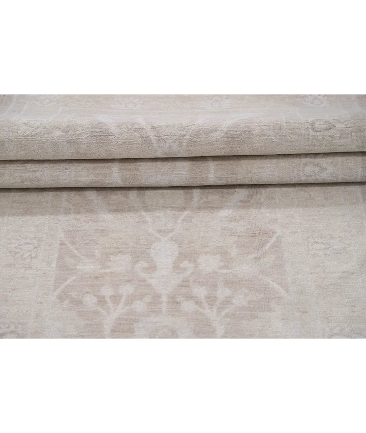 Brown Afghan Runner Rug 2' 9" x 9' 11" Hand-Knotted | No. AT738517