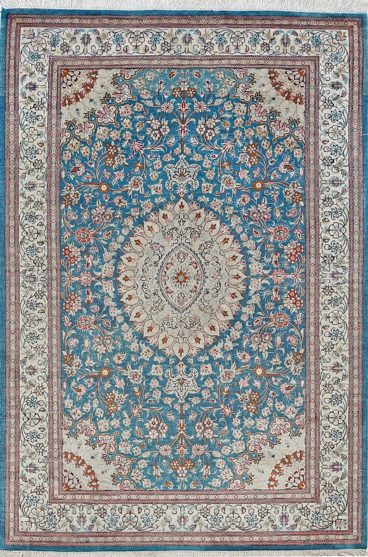 Persian Qum Rug 2' 7" x 3' 10" Hand-Knotted | No. AT73861