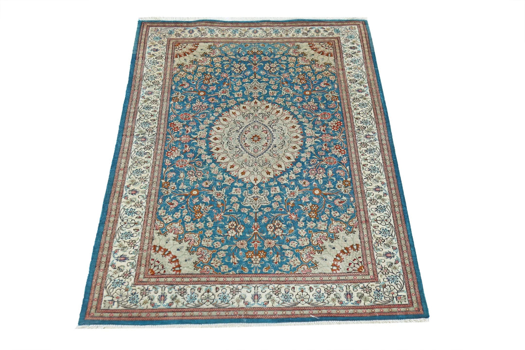 Persian Qum Rug 2' 7" x 3' 10" Hand-Knotted | No. AT73861