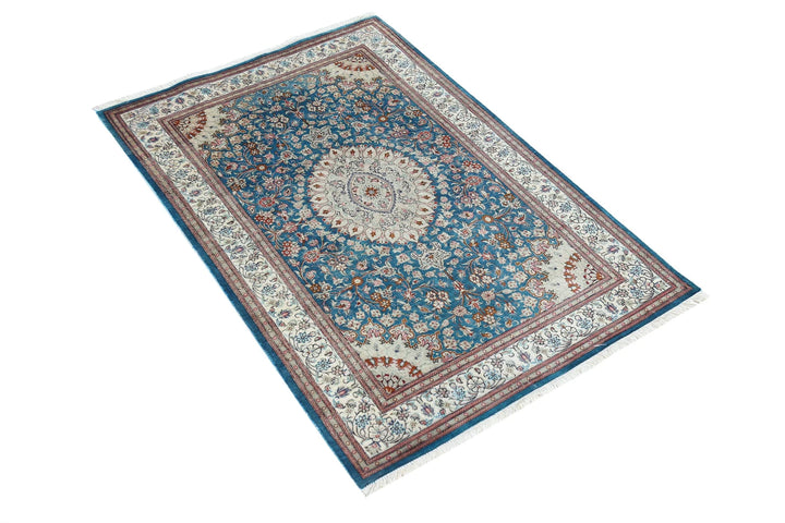 Persian Qum Rug 2' 7" x 3' 10" Hand-Knotted | No. AT73861