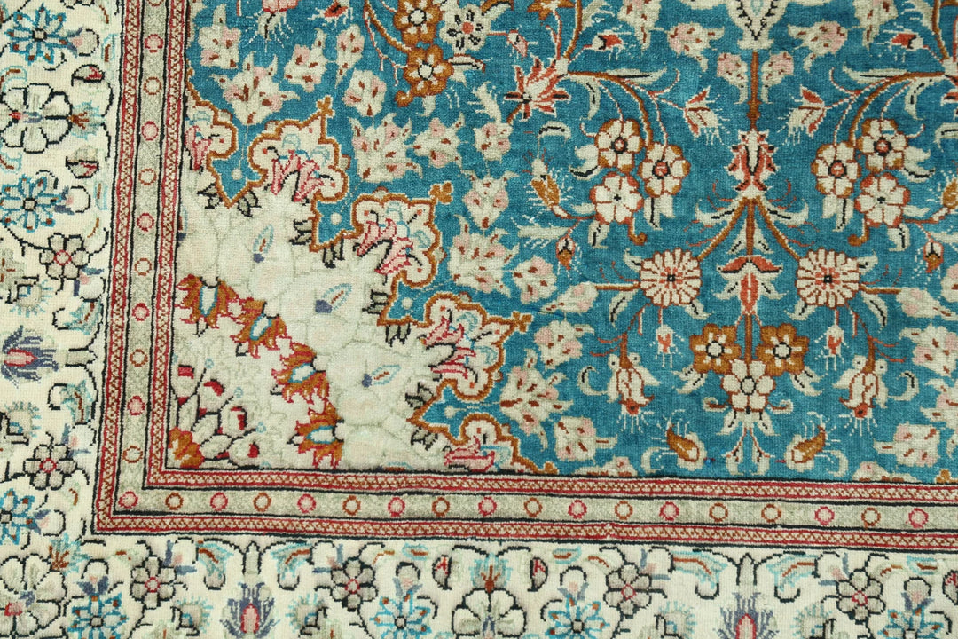 Persian Qum Rug 2' 7" x 3' 10" Hand-Knotted | No. AT73861