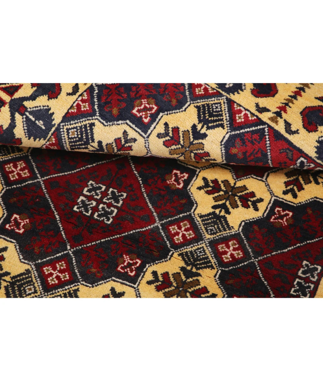 Afghan Beljik Rug 4' 0" x 4' 8" Hand-Knotted | No. AT73947