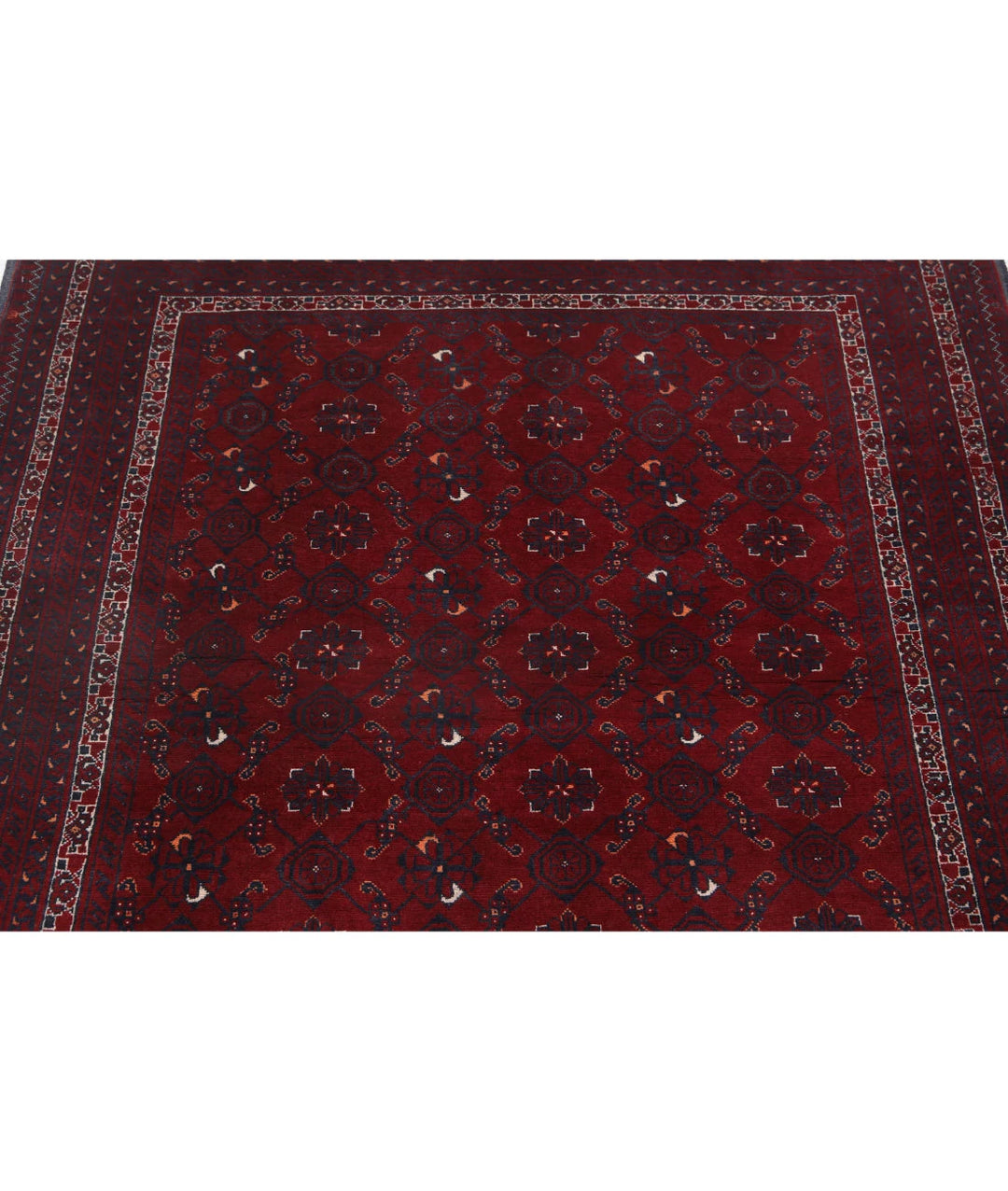 Afghan Beljik Rug 4' 0" x 4' 8" Hand-Knotted | No. AT73947