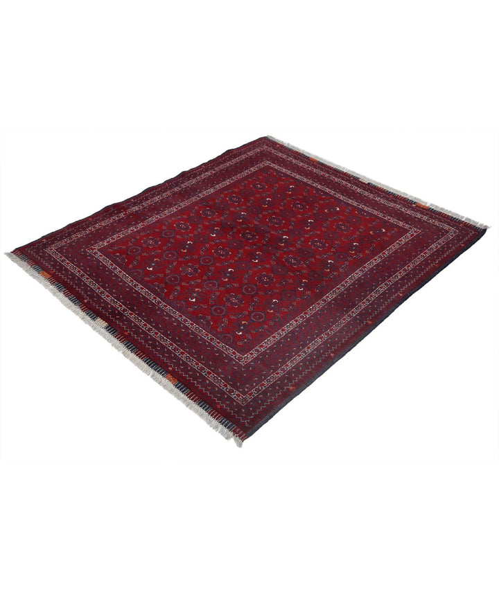 Afghan Beljik Rug 4' 0" x 4' 8" Hand-Knotted | No. AT73947