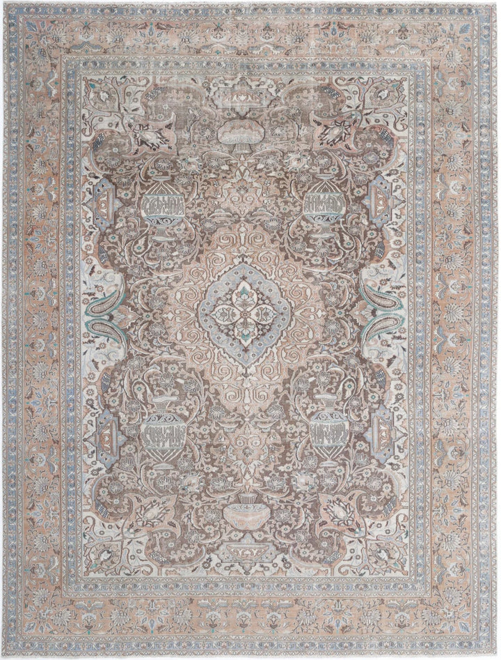 Persian Kashmar Rug 9' 6" x 12' 7" Hand-Knotted | No. AT73985