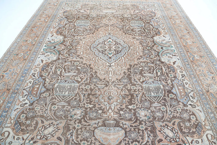 Persian Kashmar Rug 9' 6" x 12' 7" Hand-Knotted | No. AT73985