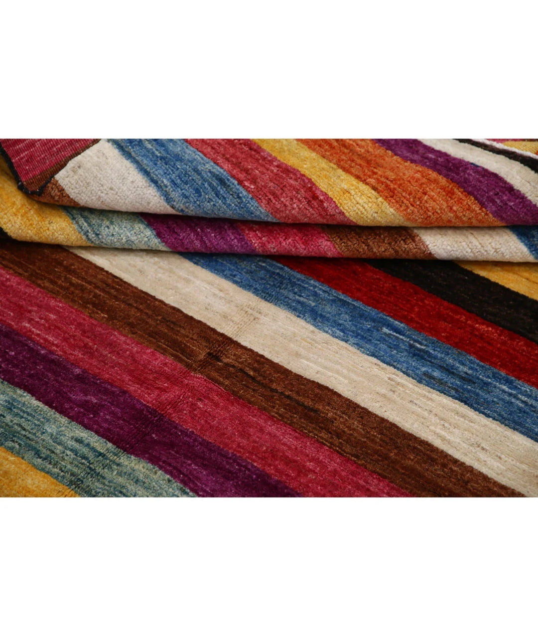 Beige Afghan Oriental Rug 5' 1" x 7' 3" Hand-Knotted | No. AT74073
