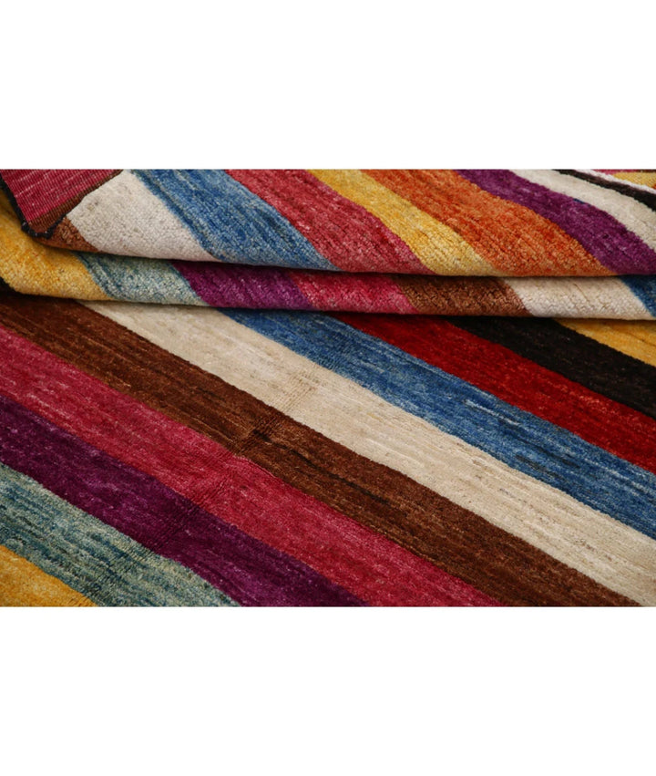 Beige Afghan Oriental Rug 5' 1" x 7' 3" Hand-Knotted | No. AT74073