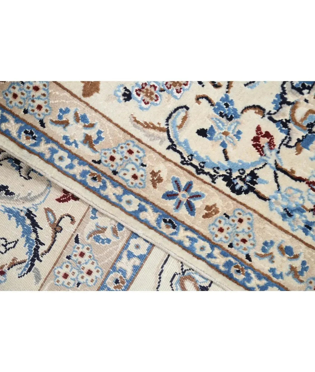 Persian Nain Rug 8' 0" x 9' 5" Hand-Knotted | No. AT74145