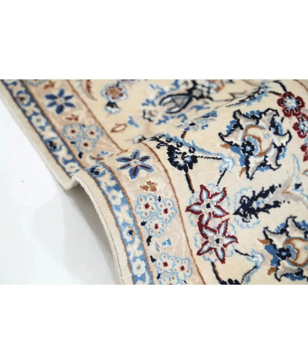 Persian Nain Rug 8' 0" x 9' 5" Hand-Knotted | No. AT74145